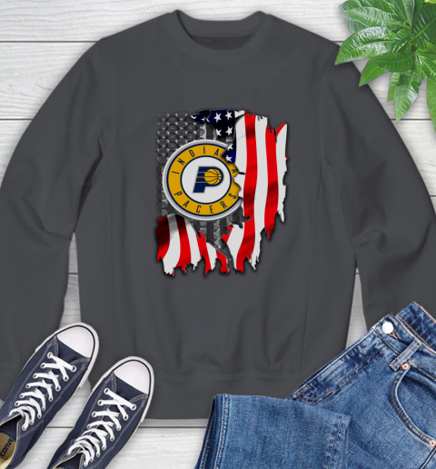 Indiana Pacers NBA Basketball American Flag Sweatshirt 6