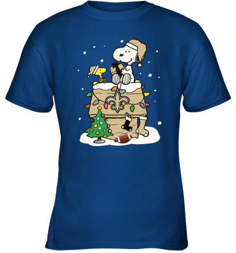 A Happy Christmas With New Orleans Saints Snoopy Youth T-Shirt