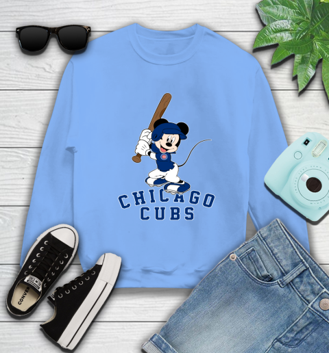 MLB Baseball Chicago Cubs Cheerful Mickey Mouse Shirt Sweatshirt - Image 12