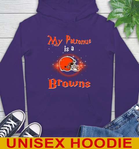 NFL Football Harry Potter My Patronus Is A Cleveland Browns Hoodie 5