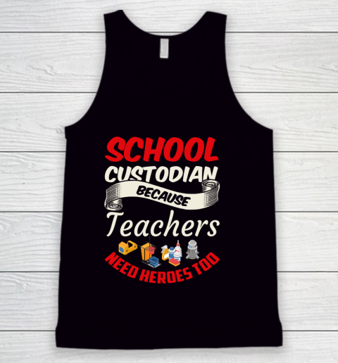 School Custodian Shirt Jokey Funny Saying Custodian Tank Top