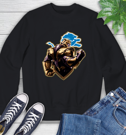 NFL Thanos Avengers Endgame Football Sports Detroit Lions Sweatshirt 2