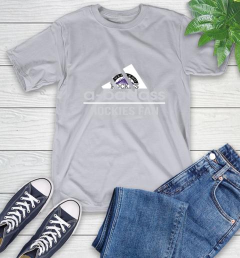 MLB A Badass Colorado Rockies Fan Adidas Baseball Sports T-Shirt 6