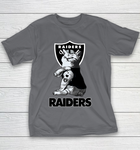 NFL Football My Cat Loves Oakland Raiders Youth T-Shirt 5