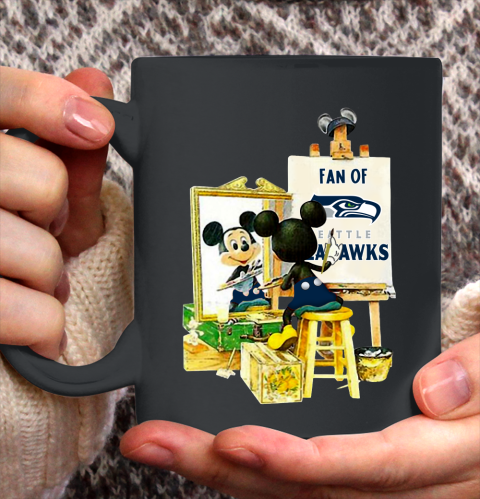NFL Football Seattle Seahawks Mickey Drawing Shirt 135