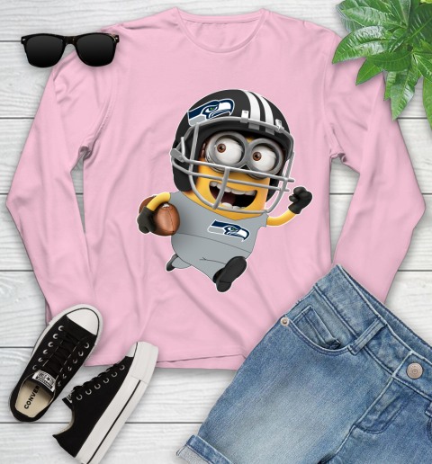 NFL Seattle Seahawks Minions Disney Football Sports Youth Long Sleeve 10