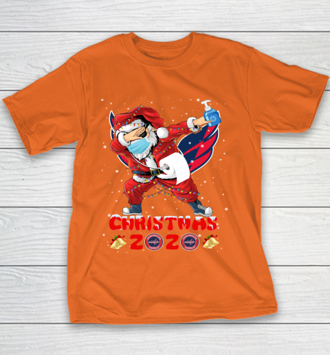Washington Capitals Funny Santa Claus Dabbing Christmas 2020 NHL Youth T-Shirt 4