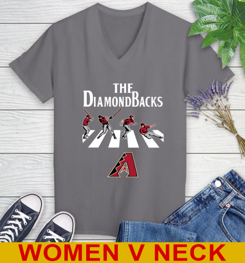 MLB Baseball Arizona Diamondbacks The Beatles Rock Band Shirt Women's V-Neck T-Shirt 11
