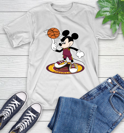 NBA Basketball Cleveland Cavaliers Cheerful Mickey Disney Shirt T-Shirt 2