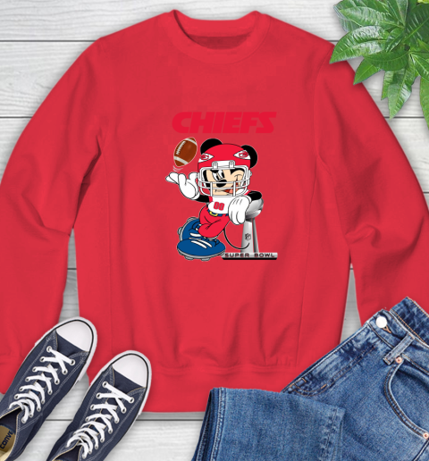 NFL Kansas city chiefs Mickey Mouse Disney Super Bowl Football T Shirt Sweatshirt 10