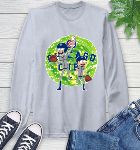 MLB Chicago Cubs Rick And Morty Baseball Sports Long Sleeve T-Shirt 6