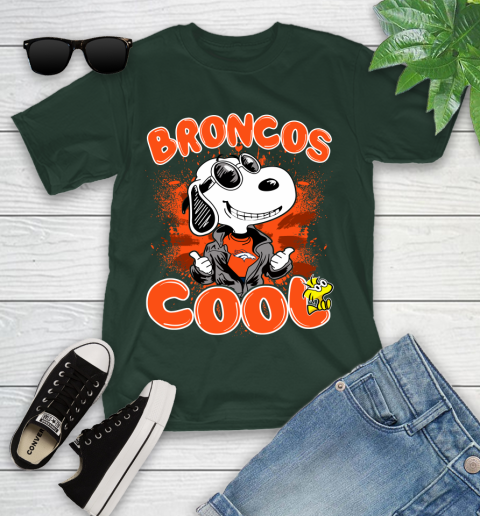 NFL Football Denver Broncos Cool Snoopy Shirt Youth T-Shirt 4