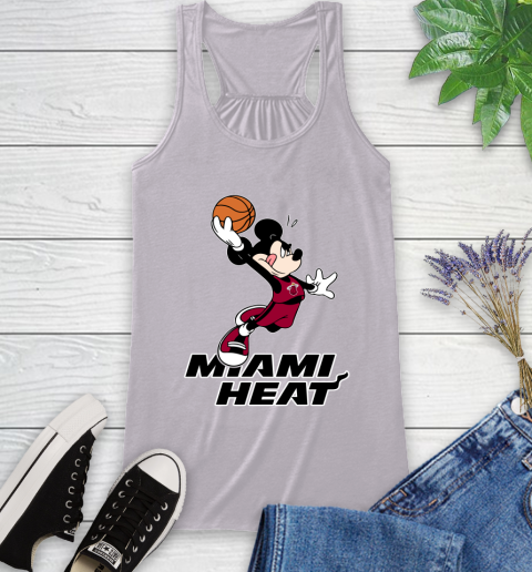 NBA Basketball Miami Heat Cheerful Mickey Mouse Shirt Racerback Tank 5
