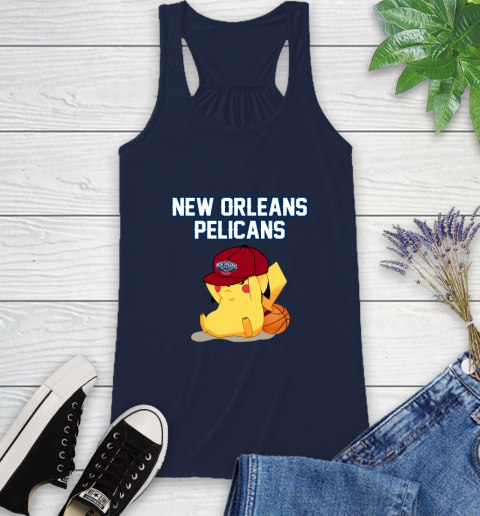 NBA Pikachu Basketball Sports New Orleans Pelicans Racerback Tank 12