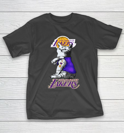 NBA Basketball My Cat Loves Los Angeles Lakers T-Shirt