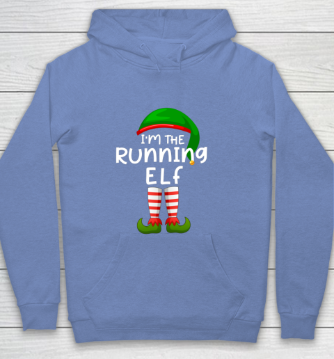 I m The Running Elf Funny Elf Family Matching Christmas Youth Hoodie 8