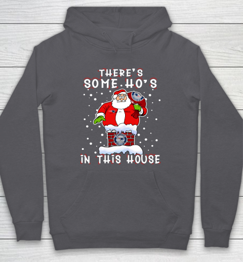 New England Patriots Christmas There Is Some Hos In This House Santa Stuck In The Chimney NFL Hoodie 4