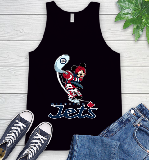 NHL Hockey Winnipeg Jets Cheerful Mickey Mouse Shirt Tank Top
