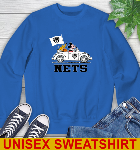 NBA Basketball Brooklyn Nets Pluto Mickey Driving Disney Shirt Sweatshirt 9