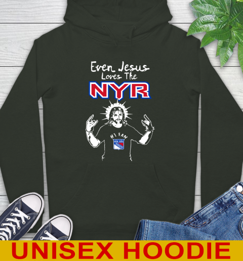 New York Rangers NHL Hockey Even Jesus Loves The Rangers Shirt Hoodie 12