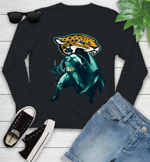NFL Batman Football Sports Jacksonville Jaguars Youth Long Sleeve 2