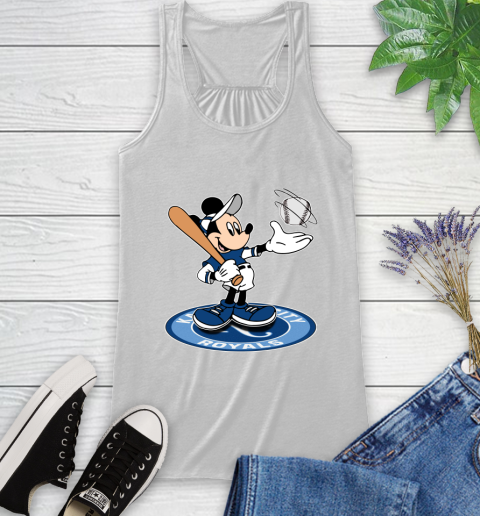 MLB Baseball Kansas City Royals Cheerful Mickey Disney Shirt Racerback Tank 2