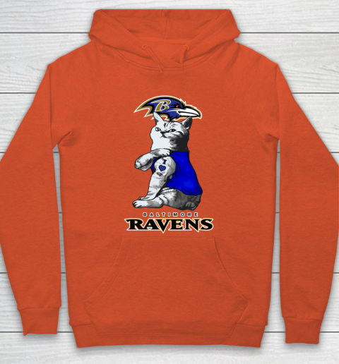NFL Football My Cat Loves Baltimore Ravens Hoodie 3