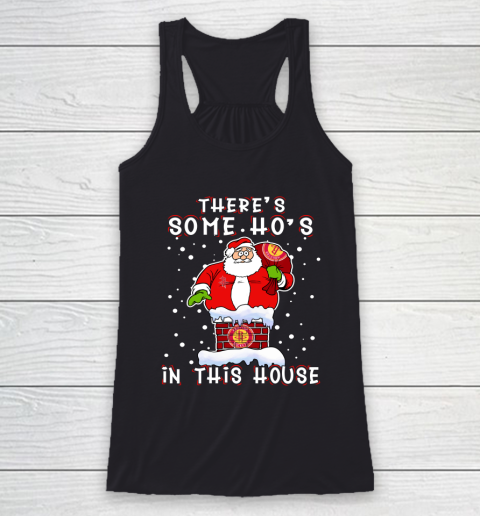 Houston Rockets Christmas There Is Some Hos In This House Santa Stuck In The Chimney NBA Racerback Tank