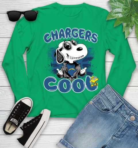 NFL Football Los Angeles Chargers Cool Snoopy Shirt Youth Long Sleeve 6