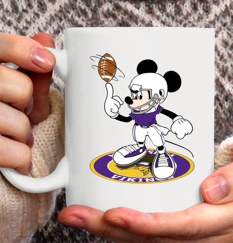 NFL Football Minnesota Vikings Cheerful Mickey Disney Shirt Ceramic Mug 15oz 2