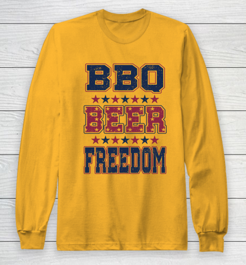 BBQ Beer Freedom Long Sleeve T-Shirt 3