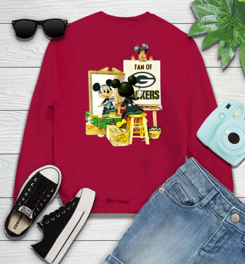 NFL Football Green Bay Packers Mickey Drawing Shirt 32