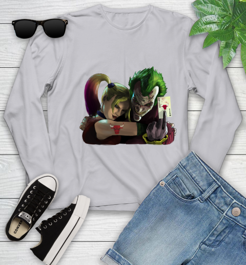 Chicago Bulls NBA Basketball Joker Harley Quinn Suicide Squad Youth Long Sleeve - Image 6