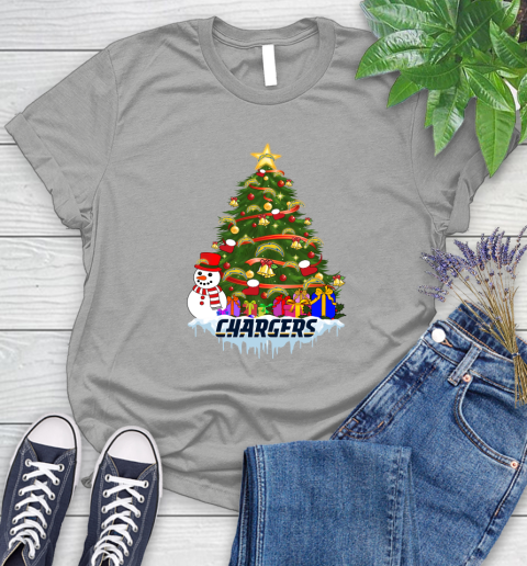 Los Angeles Chargers Merry Christmas NFL Football Sports Women's T-Shirt 10