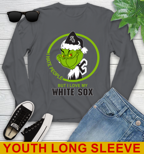 Chicago White Sox MLB Grinch I Hate People But I Love My Favorite Baseball Team 130