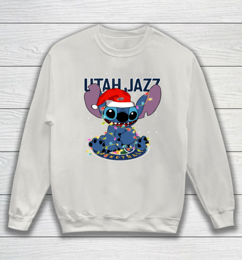 Utah Jazz NBA noel stitch Basketball Christmas Sweatshirt 8