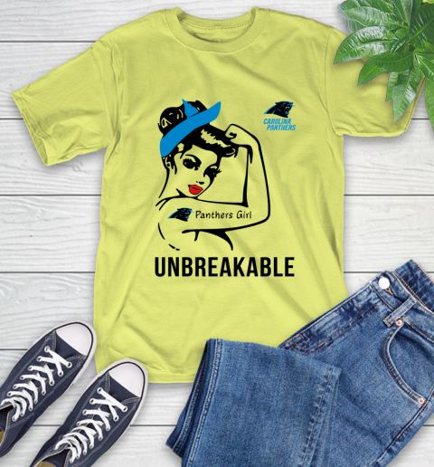 NFL Carolina Panthers Girl Unbreakable Football Sports T-Shirt 8