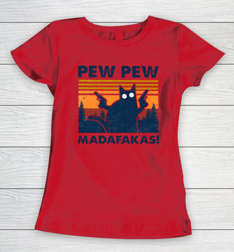 Cat Pew Pew Madafakas Vintage Women's T-Shirt 7