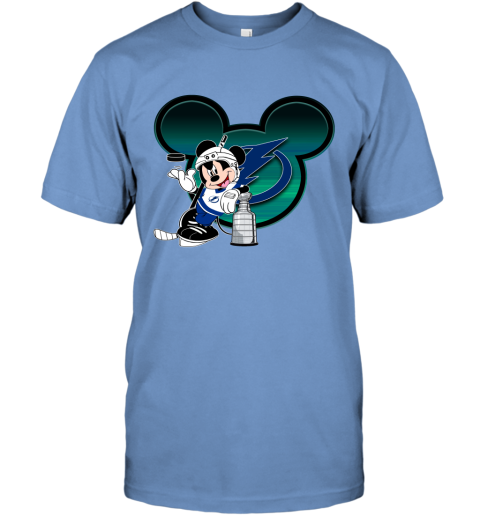 NHL Hockey Mickey Mouse Team Tampa Bay Lightning Youth T-Shirt 