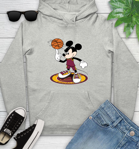 NBA Basketball Cleveland Cavaliers Cheerful Mickey Disney Shirt Youth Hoodie 3 NBA Basketball Cleveland Cavaliers Cheerful Mickey Disney Shirt Youth Hoodie - Image 3