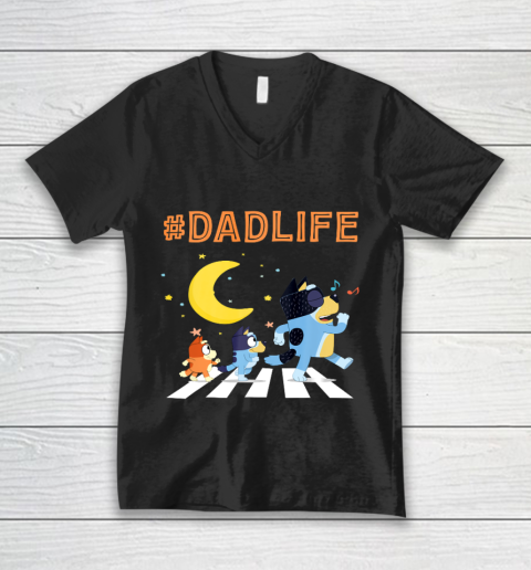 Bluey Dad Family Lover In My Life V-Neck T-Shirt