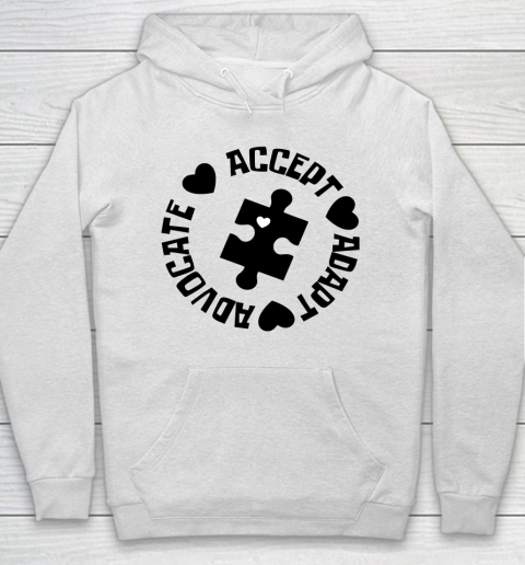 Autism Awareness T shirt Accept Adapt Advocate Essential Hoodie