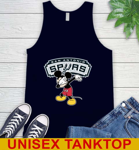 San Antonio Spurs NBA Basketball Dabbing Mickey Disney Sports Tank Top 3