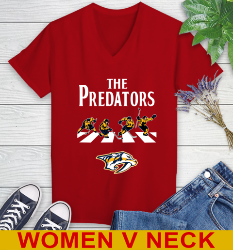NHL Hockey Nashville Predators The Beatles Rock Band Shirt Women's V-Neck T-Shirt 11 NHL Hockey Nashville Predators The Beatles Rock Band Shirt Women's V-Neck T-Shirt - Image 11