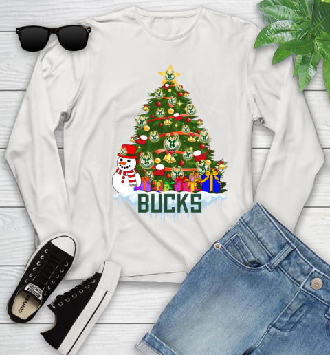 Milwaukee Bucks Merry Christmas NBA Basketball Sports Youth Long Sleeve 12