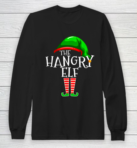 The Hangry Elf Family Matching Group Christmas Gift Fun Long Sleeve T-Shirt