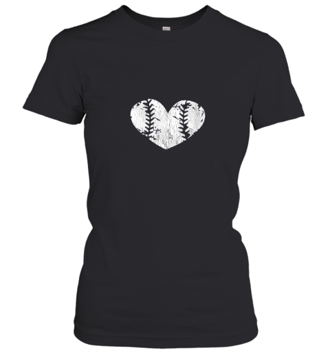 Womens Baseball Heart Laces Baseball Mom Women's T-Shirt