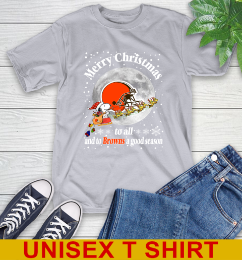 Cleveland Browns Merry Christmas To All And To Browns A Good Season NFL Football Sports T-Shirt 5