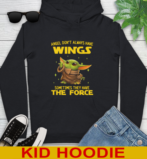 Baby Yoda Angel Don't Always Have Wings They Have The Force Shirt 128