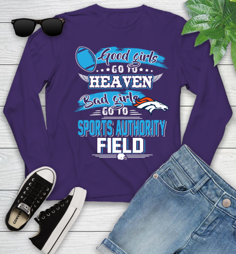 Denver Broncos NFL Bad Girls Go To Sports Authority Field Shirt Youth Long Sleeve 4